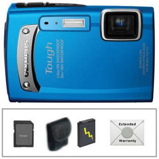 Olympus TG 310 Digital Camera with Deluxe Accessory Kit (Blue)