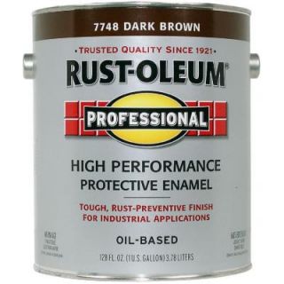 Rust Oleum Professional 1 gal. Dark Brown Gloss Protective Enamel (Case of 2) 7748402