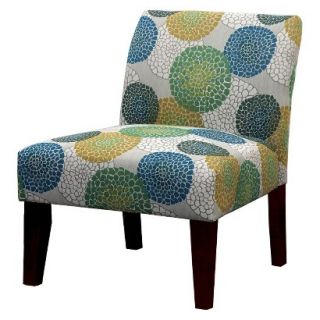 Avington Upholstered Slipper Chair Blue/Green/Yellow Floral