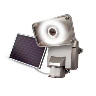 Maxsa Motion activated Solar Security Floodlight   Led Bulb   Silver   Motion activated, Rechargeable Battery, Durable, Weather Proof, Automatic, Motion Detector, Adjustable   650 Lumens   (44640_7)