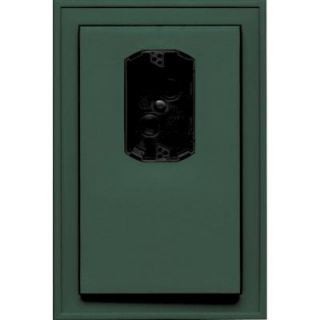 Builders Edge 8.125 in. x 12 in. #028 Forest Green Jumbo Electrical Mounting Block Offset 130120005028