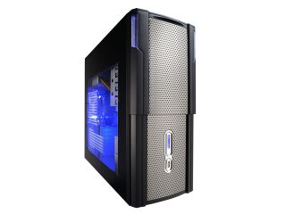 XION Hydraulic XON 566TB Black with Blue LED Light Steel ATX Mid Tower Computer Case 