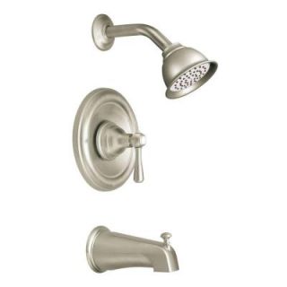 MOEN Kingsley Posi Temp Single Handle 1 Spray Tub and Shower Faucet Trim Kit in Brushed Nickel (Valve Sold Separately) T2113BN