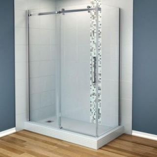 MAAX Halo 60 in. x 29 7/8 in. Corner Shower Enclosure with Tempered Glass in Chrome 105944 900 084 100