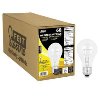 Feit Electric 60 Watt Incandescent Clear A19 Light Bulb (120 Pack) DISCONTINUED 60A/CL/MP/5 130