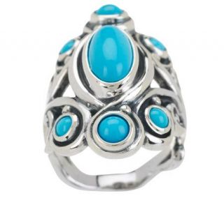 Carolyn Pollack Sleeping Beauty Turquoise Sterling Ring —