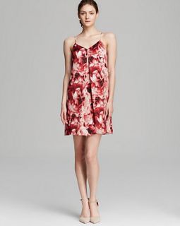 Adrianna Papell Spaghetti Strap Rose Print Dress