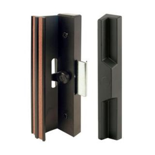 Prime Line Black Aluminum and Diecast Sliding Door Handle Set C 1106
