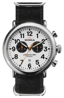 Shinola The Runwell Chrono Leather Strap Watch, 47mm