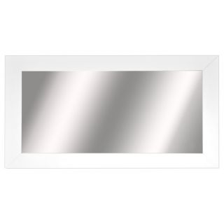 American Made Rayne Extra Large White Satin Wide Wall Mirror