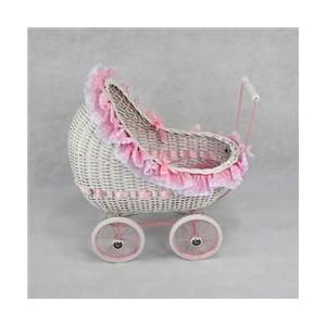 Regal Doll Carriages P639F Isabella Wicker Doll Carriage Buggy Stroller Small