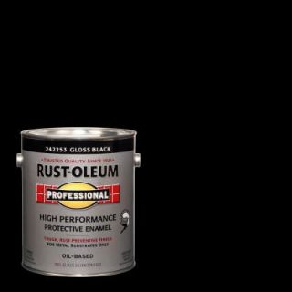 Rust Oleum Professional 1 gal. Black Gloss Protective Enamel (Case of 2) 242253
