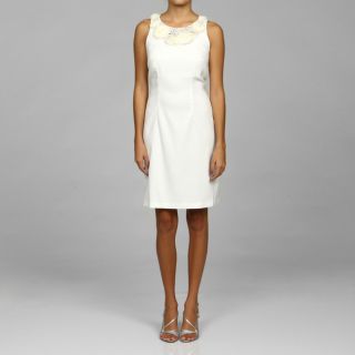 Connected Apparel Womens Ivory Sheath Dress  ™ Shopping