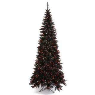 Vickerman 6.5' Tinsel Green Slim Fir Artificial Christmas Tree with 400 Mini Lights