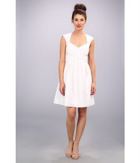 Jessica Simpson Cross Front Full Skirt Dress Self Tie At Back White