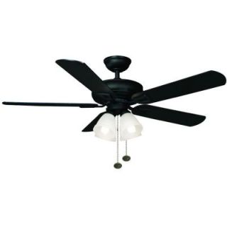Hampton Bay Lyndhurst 52 in. Matte Black Indoor Ceiling Fan 51015