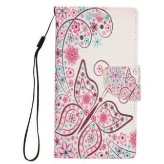 Insten Butterfly Wallet Leather Stand Case with Lanyard & Card slot For LG G Stylo / G Vista 2   Colorful