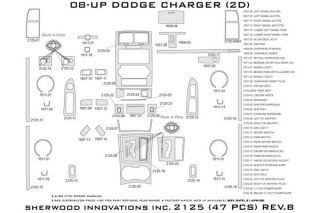 2010 Dodge Charger Wood Dash Kits   Sherwood Innovations 2125 R   Sherwood Innovations Dash Kits