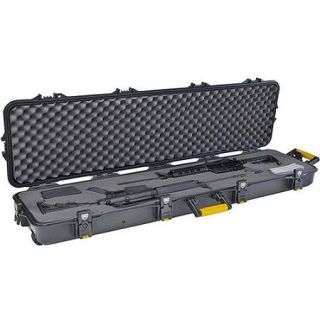 Plano AW Double Scoped Rifle Case with Wheels, Black/Yellow