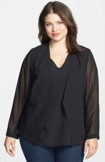 Vince Camuto Angled Front Jacket (Plus Size)