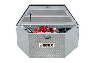 JOBOX 416000   Bright 48 in. Long Aluminum Trailer Tongue Box   Portable Toolboxes