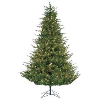 Sterling 9 ft. Pre Lit Natural Cut Upswept Chesterfield Spruce Artificial Christmas Tree with Power Pole and Clear Lights 6279  90C