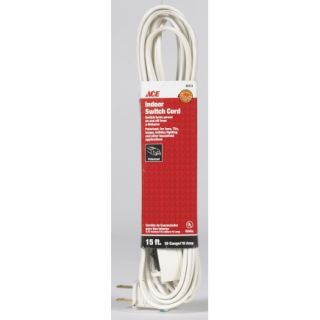 Ace® 16/2 SPT 2 15ft Remote Switch Extension Cord in White   Indoor Extension Cords