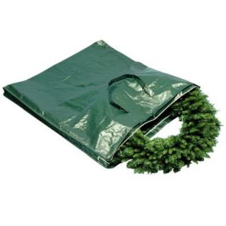 National Tree Company Heavy Duty Wreath and Garland Storage Bag with Handles and Zipper Fits Up to 4 ft. S A WBAG1