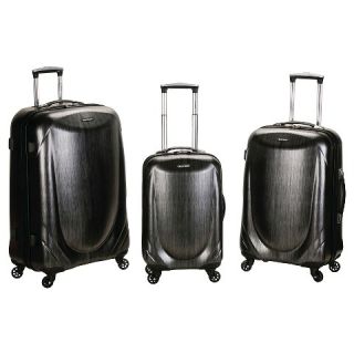 Rockland Luggage Hyperspace 3 Piece Polycarbonate Spinner Set   Gray
