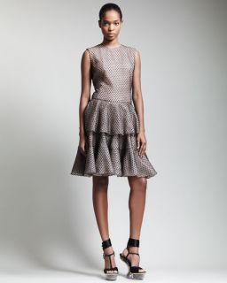 Alexander McQueen Tiered Lace Tulle Dress