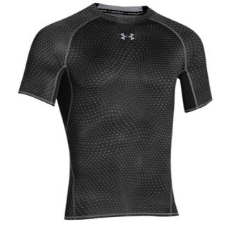 Under Armour HeatGear Armour Compression S/S Shirt   Mens   Training   Clothing   Steel/Blackout Navy