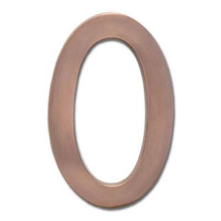 Architectural Mailboxes 4 in. Antique Copper Floating House Number 0 3582AC 0