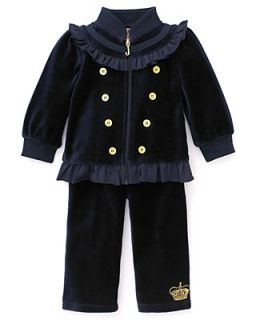 Juicy Couture Infant Girls' Ruffled Velour Track Suit   Sizes 3 24 Months