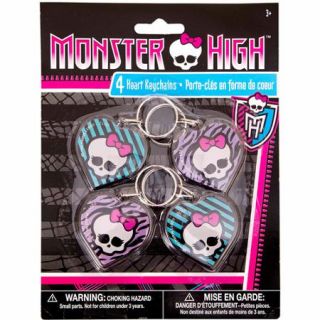 Monster High Key Chain Party Favors, 4pk