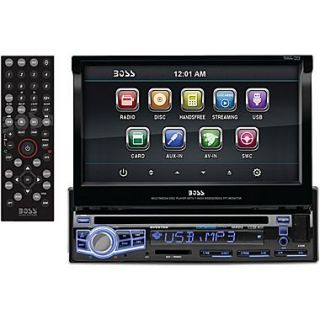 Boss In Dash Single DIN 7 Motorized Touch Screen Monitor Bluetooth DVD Player