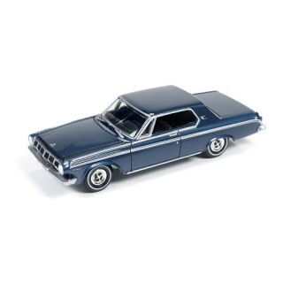 Auto World 164 Scale Diecast Car   Aegean Blue 1963 Dodge Polara Bl    Round 2 LLC