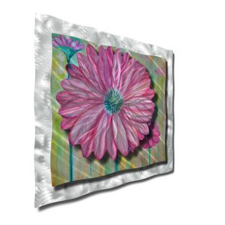 Zinnia by Ash Carl Original Painting on Metal Plaque by All My Walls