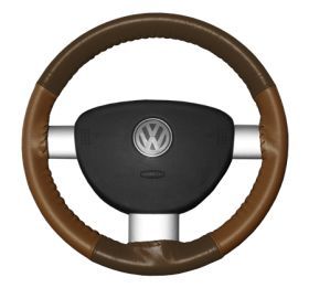 1999 2013 Chevy Silverado Leather Steering Wheel Covers   Wheelskins Brown/Tan AXX   Wheelskins EuroTone Leather Steering Wheel Covers