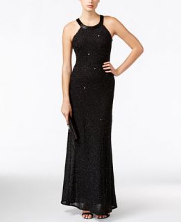 Adrianna Papell Petite Embellished Chiffon Evening Gown