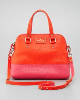 kate spade new york grove court maise satchel bag, orange/pink