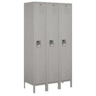 Salsbury Industries 51000 Series 45 in. W x 78 in. H x 18 in. D Single Tier Extra Wide Metal Locker Assembled in Gray 51368GY A