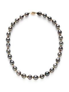 Tahitian Pearl & Gold Spacer Station Necklace by Tara Pearls