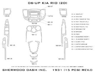 2006 2010 Kia Rio Wood Dash Kits   Sherwood Innovations 1931 CF   Sherwood Innovations Dash Kits