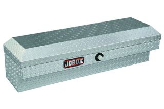 JOBOX JAN1444980   Standard Width Clearcoat 47 in. Long Premium Aluminum Innerside Toolbox   Side Mount Toolboxes