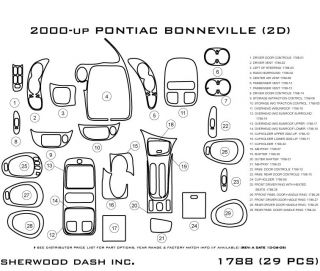 2000 2005 Pontiac Bonneville Wood Dash Kits   Sherwood Innovations 1788 CF   Sherwood Innovations Dash Kits