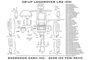 2008 2013 Land Rover LR2 Wood Dash Kits   Sherwood Innovations 2028 R   Sherwood Innovations Dash Kits