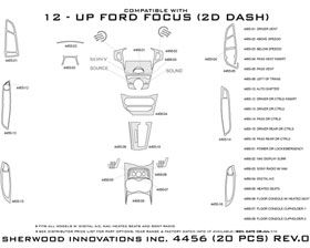 2012, 2013 Ford Focus Wood Dash Kits   Sherwood Innovations 4456 CF   Sherwood Innovations Dash Kits