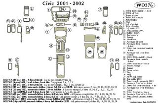 2001 Honda Civic Wood Dash Kits   B&I WD376C DCF   B&I Dash Kits
