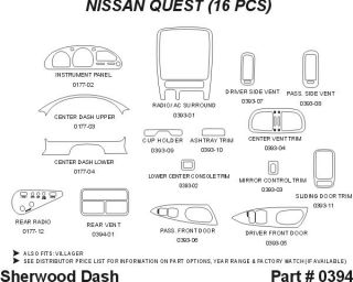 1996, 1997, 1998 Nissan Quest Wood Dash Kits   Sherwood Innovations 0394 N50   Sherwood Innovations Dash Kits