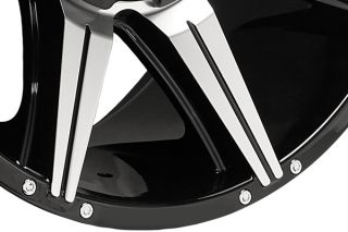 RBP 98R Gloss Black Machined Rims    on RBP 98 R Custom Wheels for Trucks